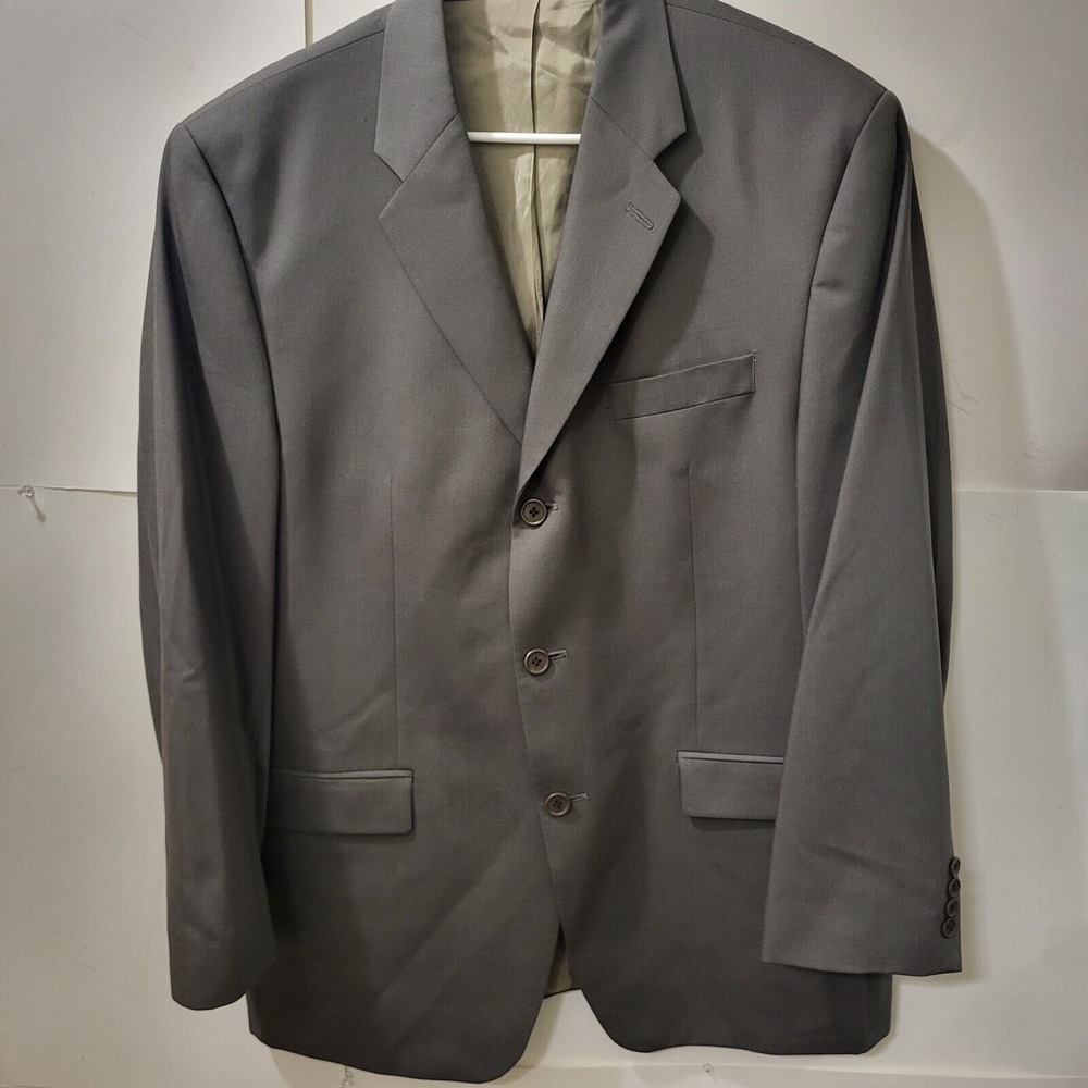 Calvin Klein Blazer/Sports Jacket Army Green 100% Wool Size 42R